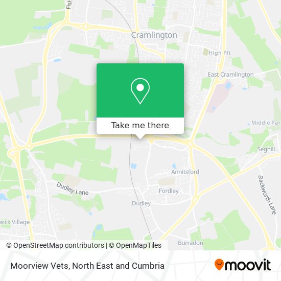 Moorview Vets map