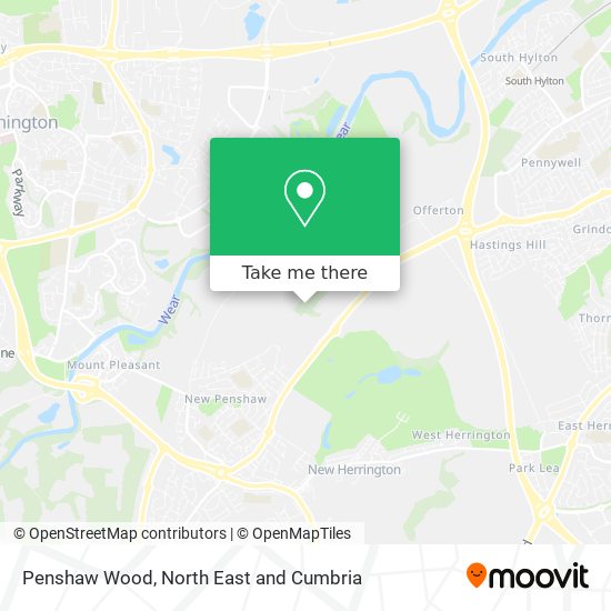 Penshaw Wood map