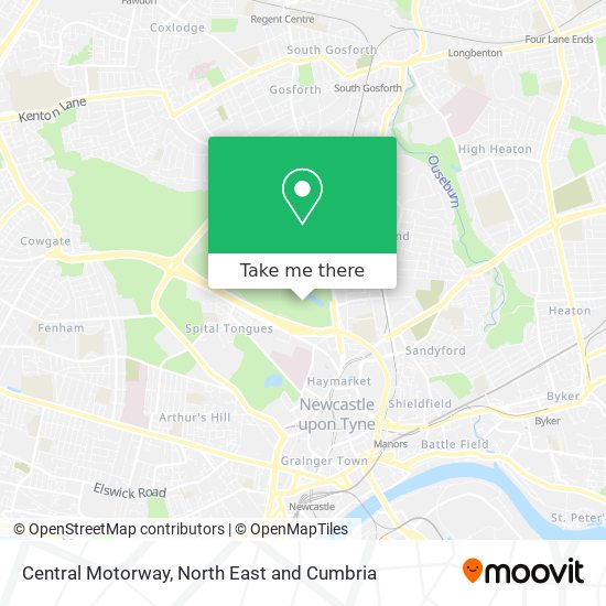 Central Motorway map