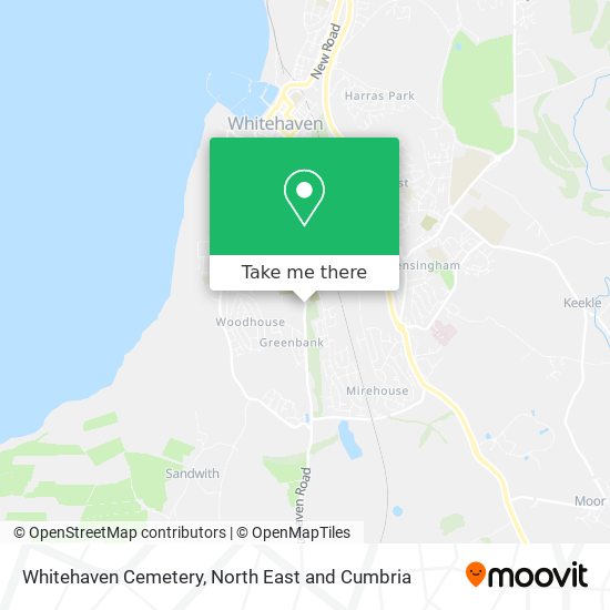Whitehaven Cemetery map