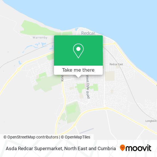 Asda Redcar Supermarket map