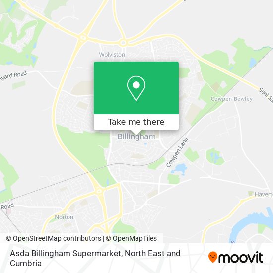 Asda Billingham Supermarket map