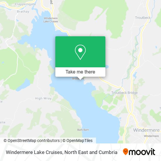 Windermere Lake Cruises map