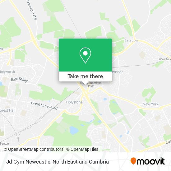 Jd Gym Newcastle map