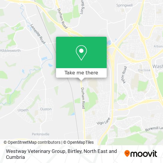 Westway Veterinary Group, Birtley map