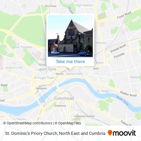 St. Dominic's Priory Church map