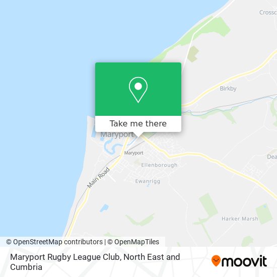 Maryport Rugby League Club map