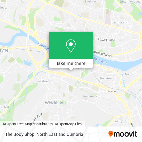 The Body Shop map