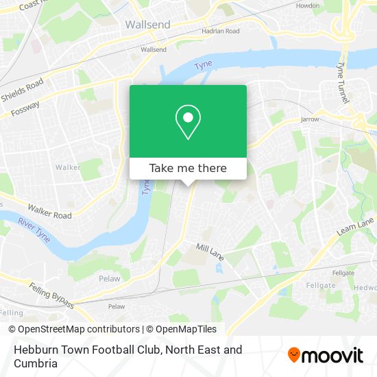 Hebburn Town Football Club map
