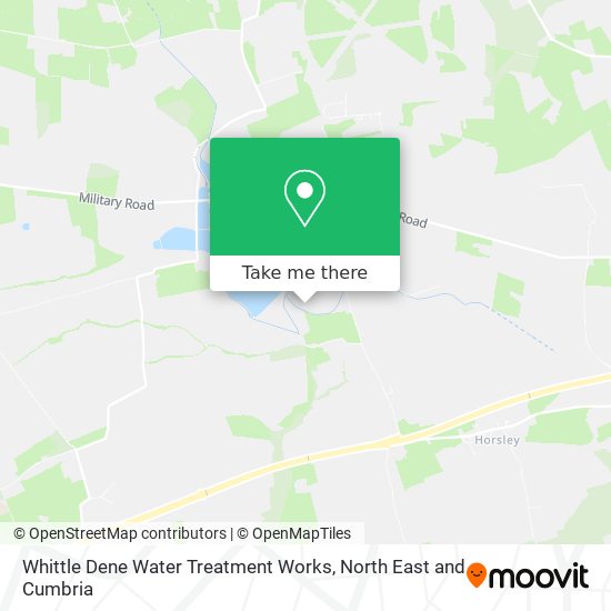 Whittle Dene Water Treatment Works map