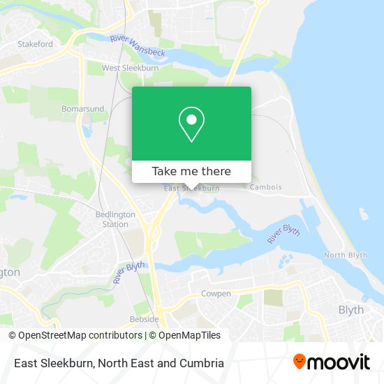 East Sleekburn map