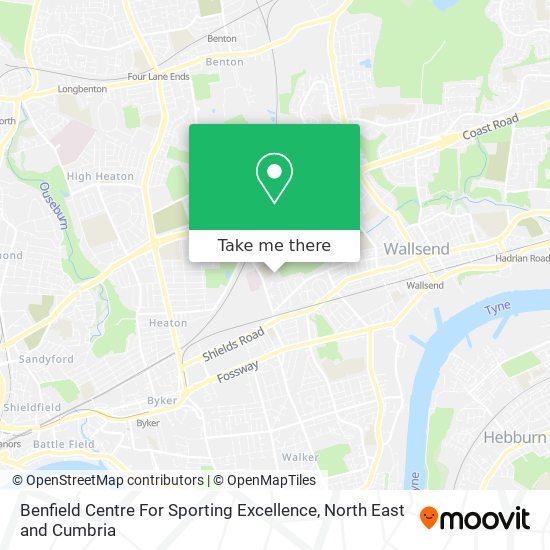 Benfield Centre For Sporting Excellence map