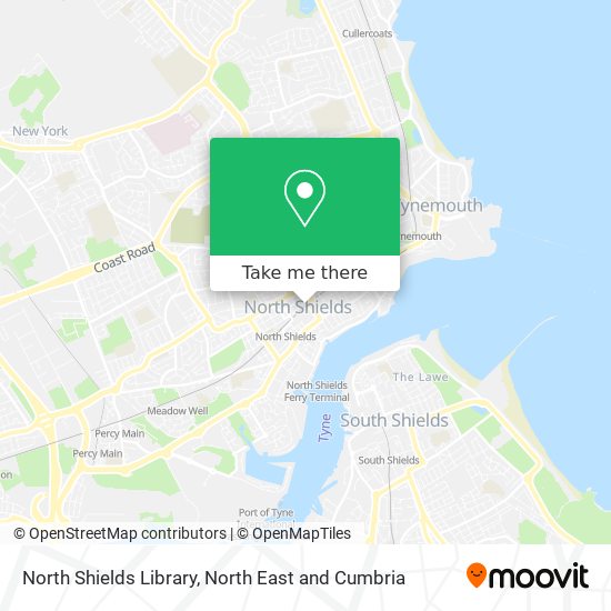 North Shields Library map