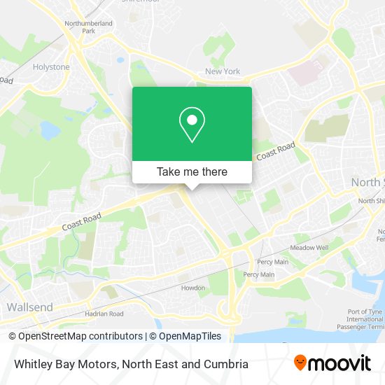 Whitley Bay Motors map