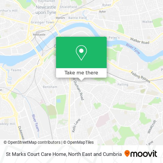 St Marks Court Care Home map
