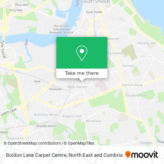 Boldon Lane Carpet Centre map