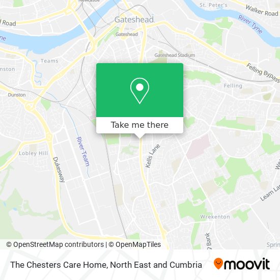 The Chesters Care Home map
