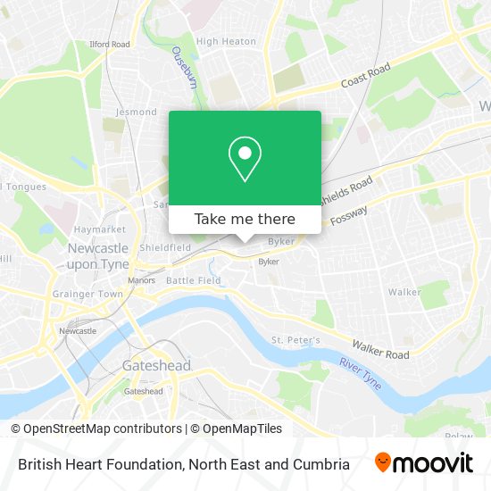 British Heart Foundation map