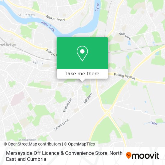 Merseyside Off Licence & Convenience Store map