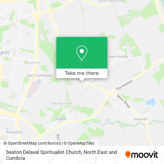 Seaton Delaval Spiritualist Church map