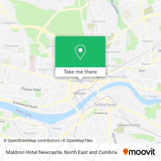 Maldron Hotel Newcastle map