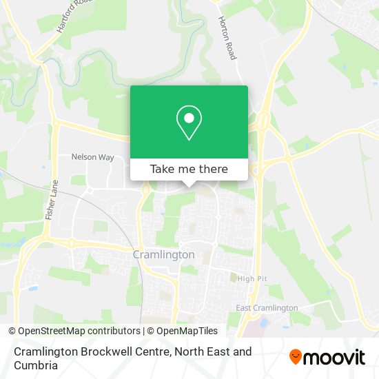 Cramlington Brockwell Centre map