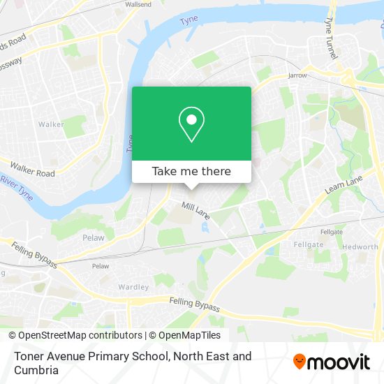 Toner Avenue Primary School map