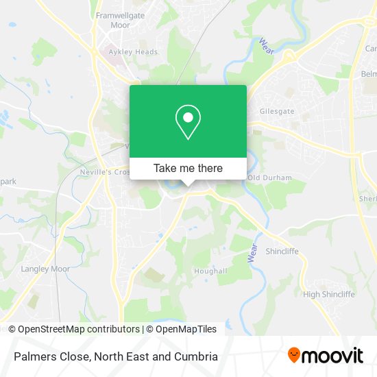 Palmers Close map