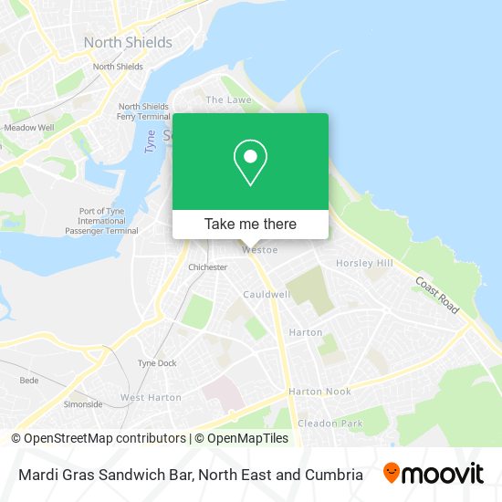 Mardi Gras Sandwich Bar map