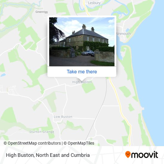 High Buston map