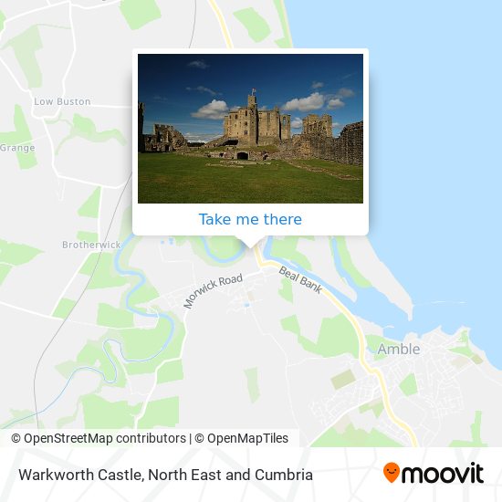 Warkworth Castle map