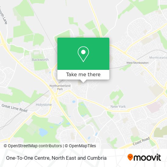 One-To-One Centre map