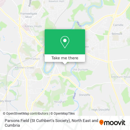 Parsons Field (St Cuthbert's Society) map