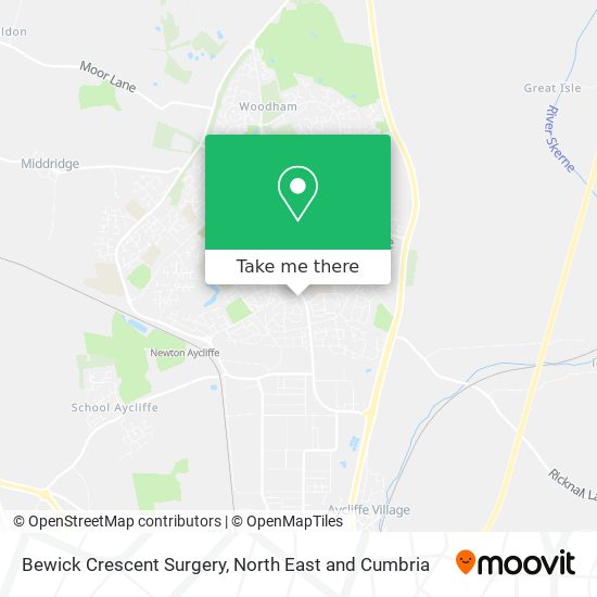 Bewick Crescent Surgery map