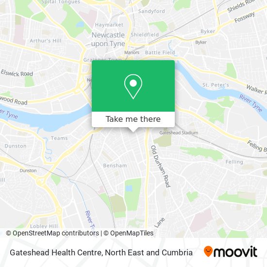 Gateshead Health Centre map