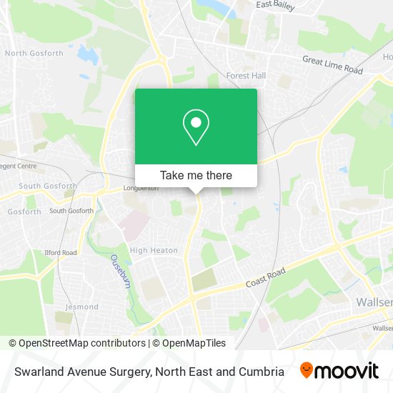 Swarland Avenue Surgery map