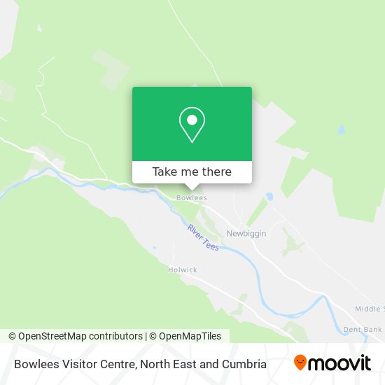 Bowlees Visitor Centre map