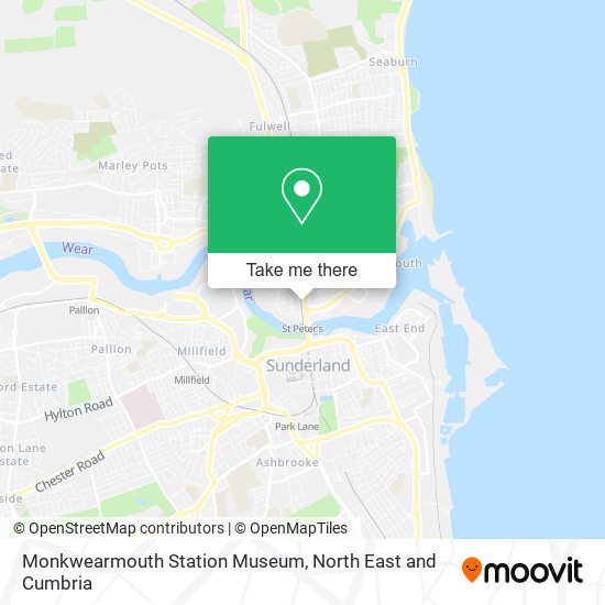 Monkwearmouth Station Museum map