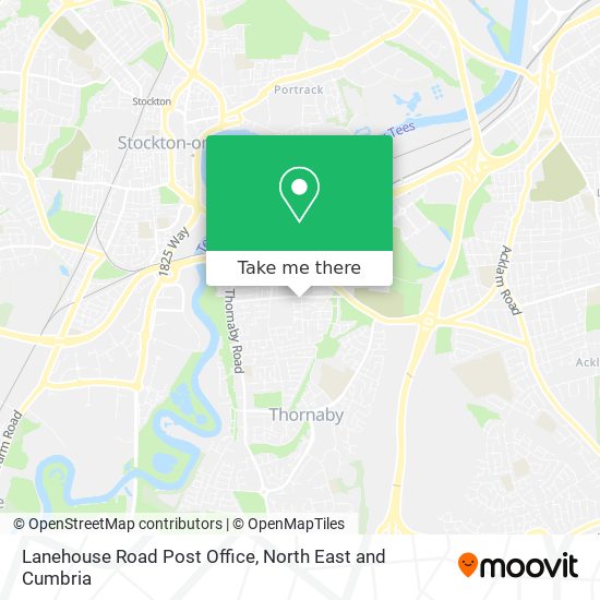 Lanehouse Road Post Office map