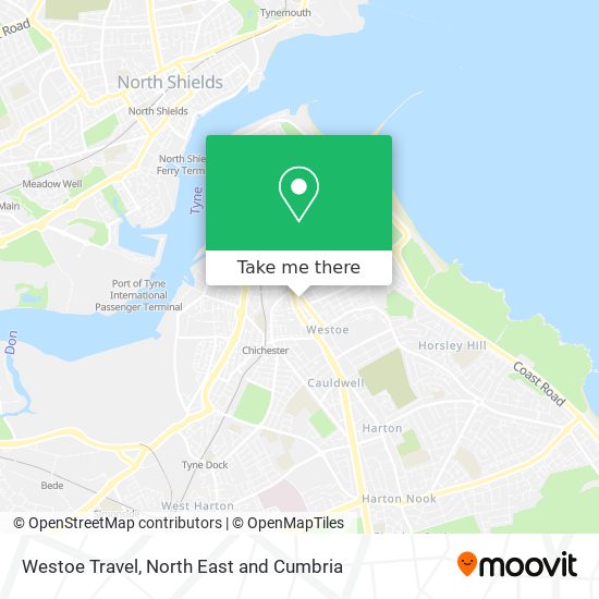Westoe Travel map