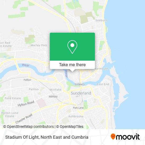Stadium Of Light map