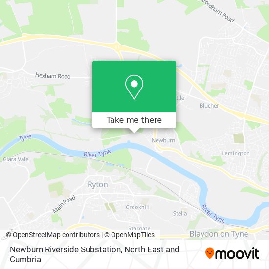 Newburn Riverside Substation map