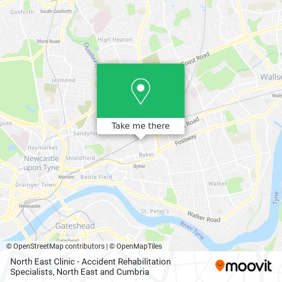 North East Clinic - Accident Rehabilitation Specialists map