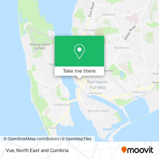 How to get to Vue in Barrow In Furness by Train or Bus