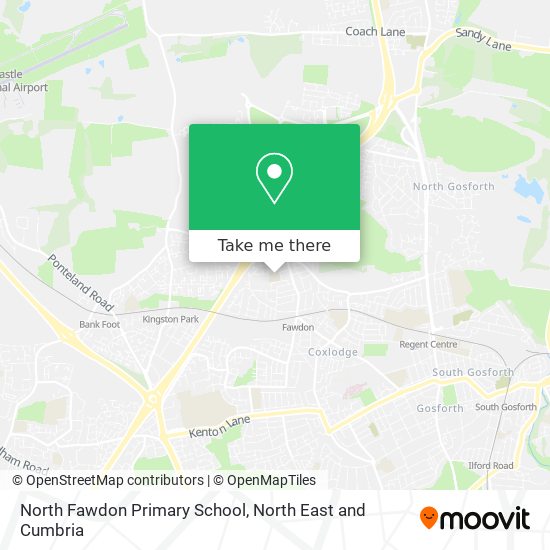 North Fawdon Primary School map