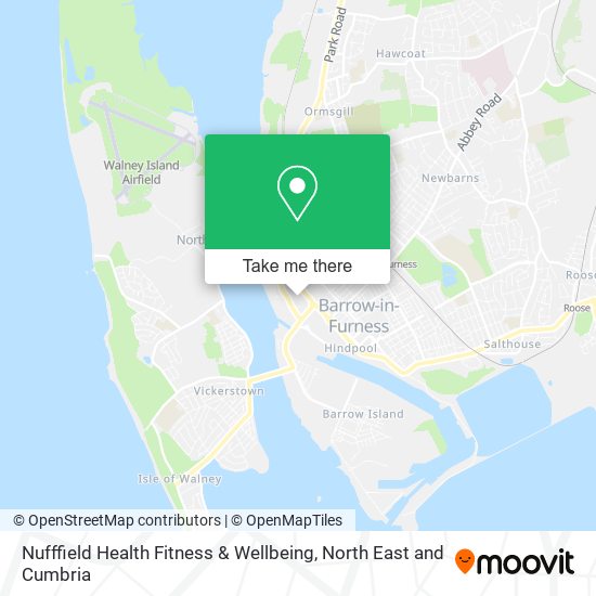 Nufffield Health Fitness & Wellbeing map