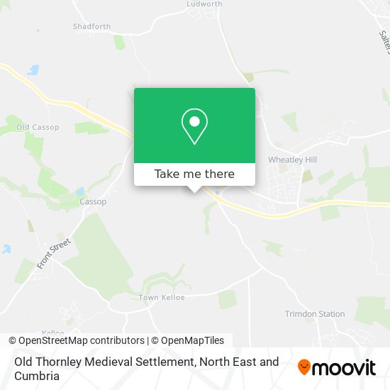 Old Thornley Medieval Settlement map