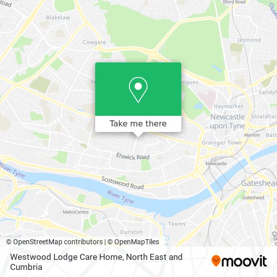 Westwood Lodge Care Home map