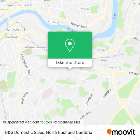 B&S Domestic Sales map