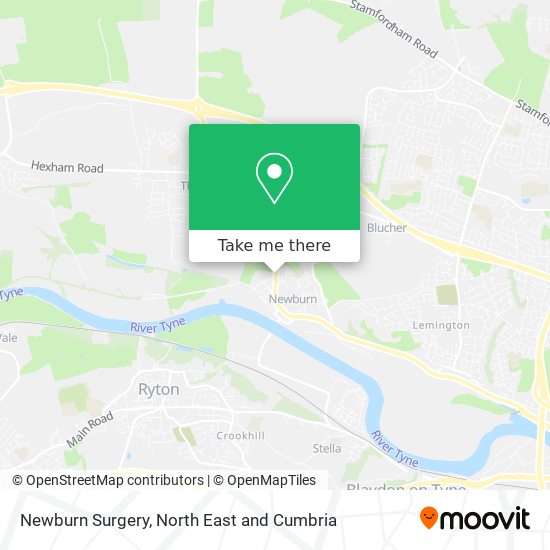 Newburn Surgery map